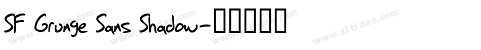 SF Grunge Sans Shadow字体转换
